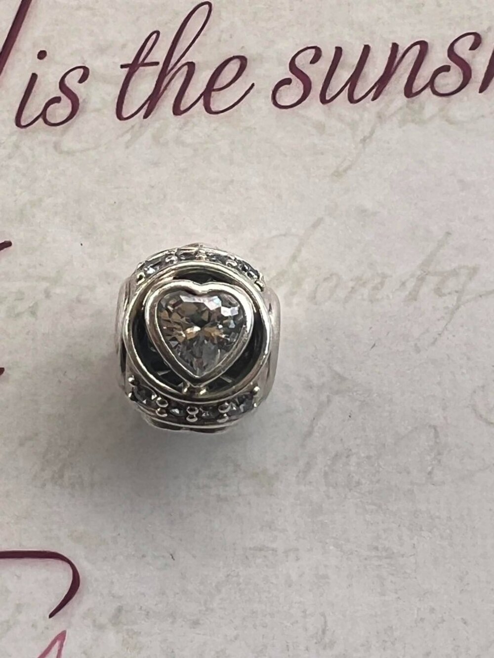 Authentic Pandora Elevated Heart Charm #798464C01